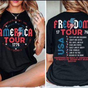 America Tour Shirt, 4th of July Tshirt, 1776 Independence Day Tee, Freedom Shirt, USA T-shirt, Memorial Day Shirt, Retro Patriotic American