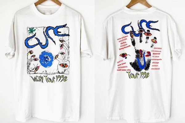 1992 The Cure Wish Tour T-Shirt, The Cure US Tour 1992 T-Shirt, The Cure Wish Tour Shirt, The Cure Band T-Shirt, 90s Rock Tee Shirt