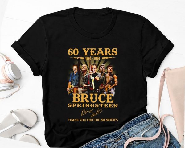 Bruce Springsteen 60 Years Signatures T-Shirt, Bruce Springsteen Fan Gift, Rock Band Bruce Springsteen Shirt, Bruce Springsteen Tour Merch