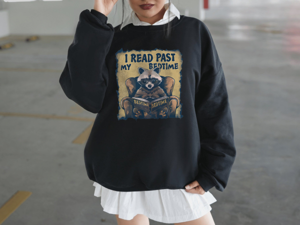 I Read Past My Bedtime Retro T-Shirt, Funny Book Lovers T-shirt, Reading Shirts, Vintage 90s Gag Unisex Shirt