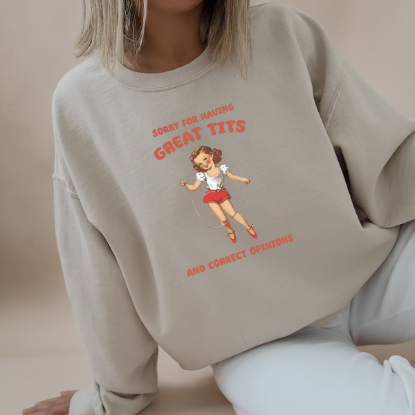 Sorry for having great tits retro t-shirt, funny retro vintage shirt