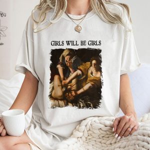 Girls Will Be Girls Boxy Shirt, Judith beheading Holofernes Crop Tee, Unhinged Feminist