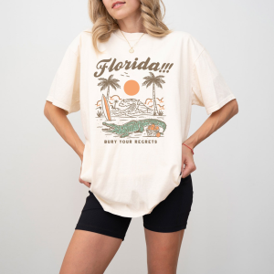 Tortured Poets T-Shirt Taylor Florence Tropical Bury Regrets Aesthetic Swiftie Shirt Gift Version Tay’s TTPD Tee Vacation Merch, Florida!!!