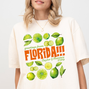 Greetings From Florida T-shirt, Vintage Lime Florida Oversized Shirt, Pop Music New Album Shirt