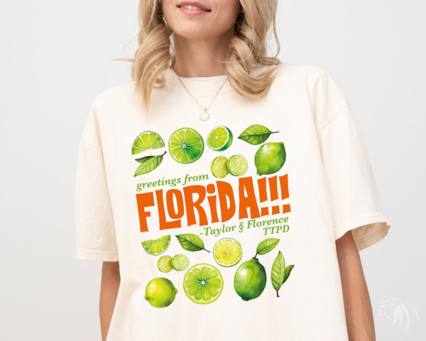 Greetings From Florida T-shirt, Vintage Lime Florida Oversized Shirt, Pop Music New Album Shirt