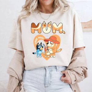 Love You Mum Bluey Mom Classic Vintage Shirt, Best Mom Ever Shirt, Bluey Mom Tshirt, Bluey Retro Shirt, Mothers Day Tee, Best Gift For Her