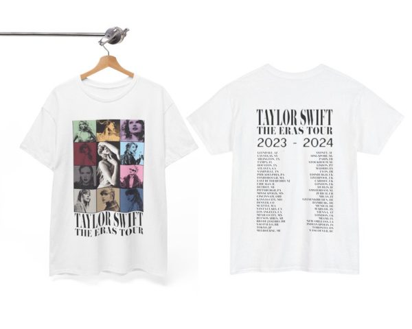 Taylor Swift Eras Tour 2 Shirt, Double-Sided Eras Tour II 2024 World Cities TTPD T-Shirt, Swiftie Gift Merch