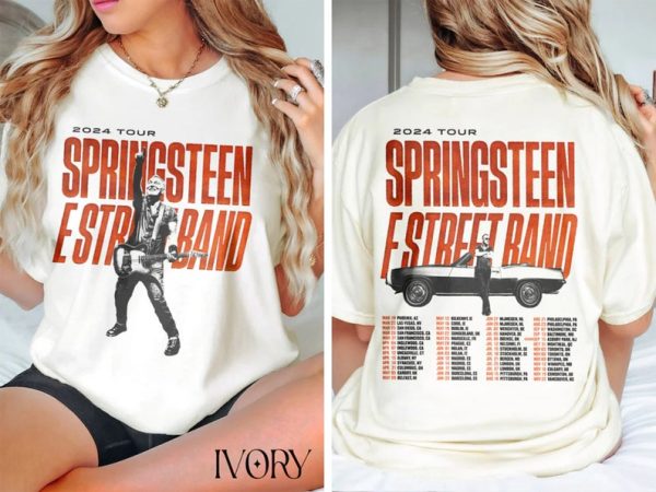 Bruce Springsteen And E Street 2024 Tour Shirt, E Street Shirt, Bruce Springsteen Fan Gift, Bruce Springsteen Merch