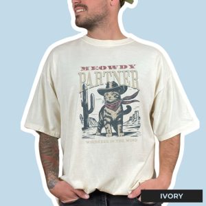 Meowdy Partner Cowboy Cat Shirt, Vintage Cowboy Shirt, Funny Cowboy Cat Shirt