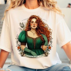 Regency Era Lady T-Shirt – featherington Style Floral Tee – Elegant Period Drama Top – Gift for Historical Romance Lovers