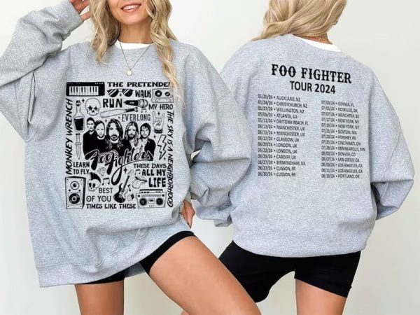 Foo Fighters Tour 2024 Shirt, Foo Fighters Shirt, Everything Or Nothing At Shirt, Foo Fighters Gift for Fan Shirts, Music Band Gift