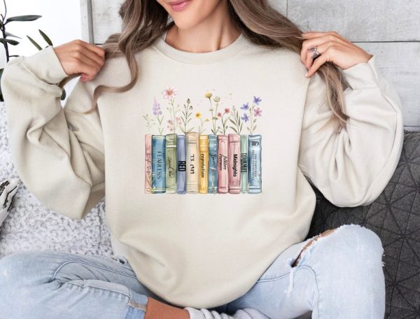 Taylor albums as books watercolour design Unisex Heavy Blend Crewneck Sweatshirt