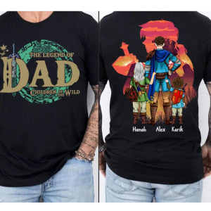 Personalized The Legend of Dad Children Of The Wild Shirt, Best Dad Ever Shirt, Breath Of The Wild Shirt, Tears Of The Kingdom, Gamer Shirt