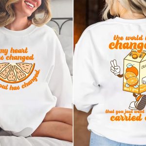 Nice Orange Juice My Heart Has Changed and My Soul Has Changed Shirt, Retro Stick Season Sweatshirt, Country Music  Shirt, Gift for Fans Noah