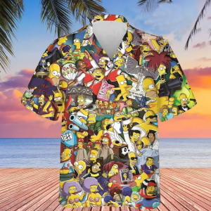 The Simpsons Family On The Beach Hawaiian Shirt The Simpsons Summer Shirt