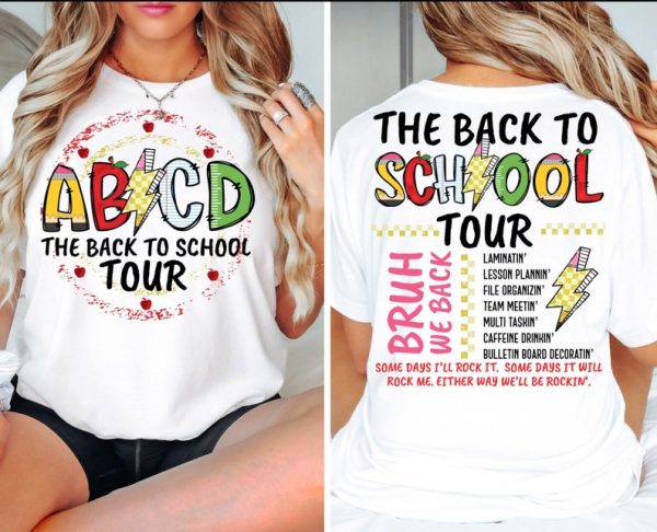 Back to School Shirt for Teachers, ABCD Teacher Shirts, First Day Of School Teacher T-Shirt, Teacher Gift, Teacher Team Shirt, Tour Shirt