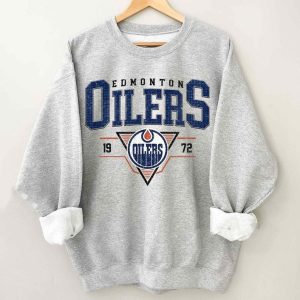 Vintage 90s Edmonton Oilers Shirt, Crewneck Edmonton Oilers Sweatshirt, Jersey Hockey