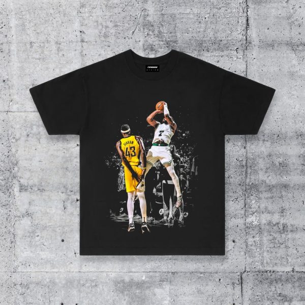 Jaylen Brown Shot over Pascal Siakam Boston Basketball Celtics Streetwear T-Shirt