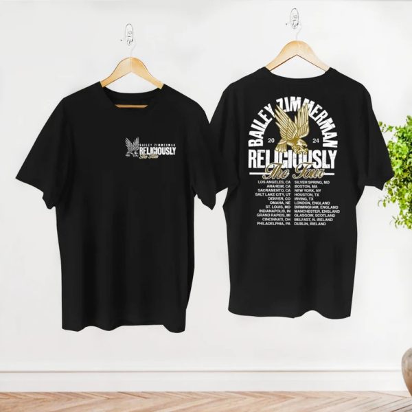 Bailey Zimmerman Concert T-Shirt, Bailey Zimmerman Religiously World Tour 2024 Shirt, Bailey Zimmerman Fan Shirt, Bailey Zimmerman Merch