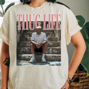 Donald Trump Thug Life Shirt, Viral Thug Life Trump T-Shirt, Sarcastic Donald Trump Tee, Funny Trump 2024 Shirt