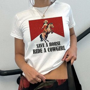 Save A Horse Ride A Cowgirl Shirt, Lesbian Shirt, Subtle Lesbian, LGBT Pride Month, Ally Shirt, Lesbian Cowgirl Gift, Western Rodeo Shirt