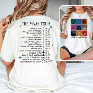 The Maas Tour Shirt, Sarah J. Maas Shirts, ACOTAR T-Shirs, Crescent City T-Shirt, Throne of Glass Merch Shirt, SJM Fan Tee, Night Court Tees