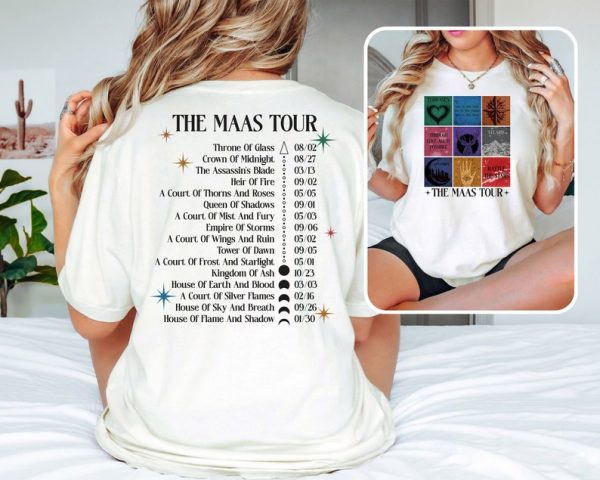 The Maas Tour Shirt, Sarah J. Maas Shirts, ACOTAR T-Shirs, Crescent City T-Shirt, Throne of Glass Merch Shirt, SJM Fan Tee, Night Court Tees