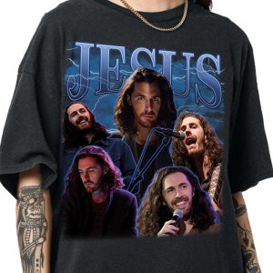 Jesus Vintage 90s Graphic Shirt, Jesus Shirt, Easter Shirt, Christian Easter Shirt, Retro Halftone Graphic Shirt, He Has Rizzen,Unisex Shirt